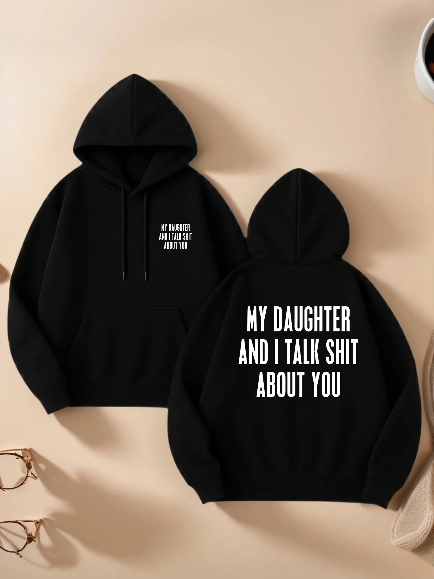 Felpa con cappuccio grafica da donna, stampa di lettere, estetica casual, foderata in pile, abbigliamento casual quotidiano, per donna