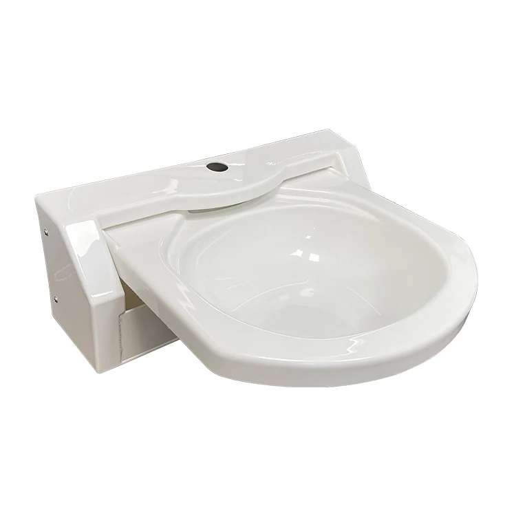 

Foldable White Acrylic Single Bowl Wash Basin RV Bathroom Sink With Faucet For RV Motorhome Caravan Camper Marine