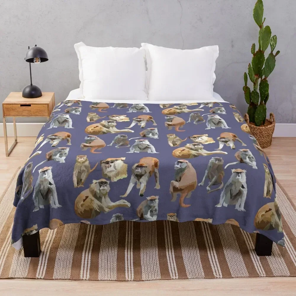 

P is for Patas Monkey Throw Blanket Cozy Light Blanket for Travel Camping Picnic