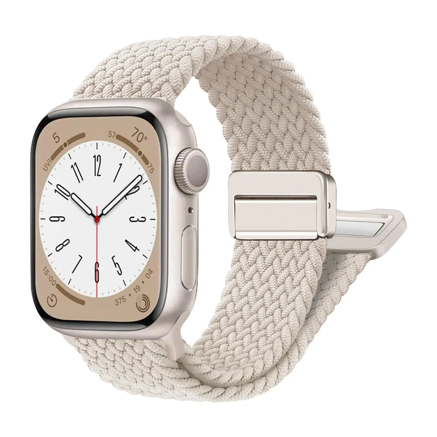 Correa trenzada de nailon para Apple Watch, banda de 44mm, 40mm, 45mm, 49mm, 41mm, 38mm, pulsera con hebilla magnética para iWatch series se 7, 3, 5, 6, 8 Ultra