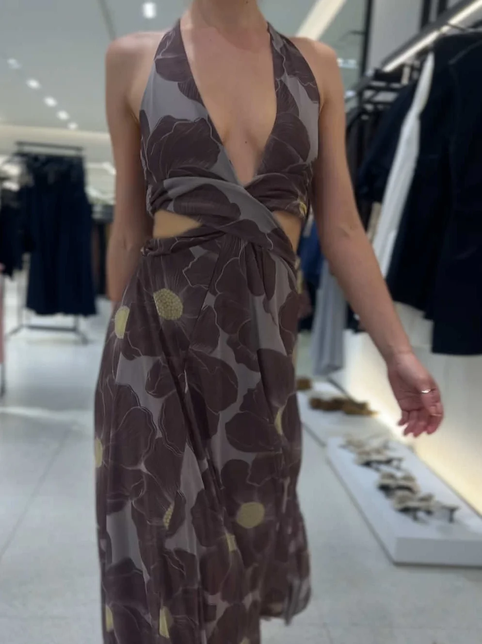 

Seaside Vacation Style Women's Strap Top Summer New Style 2025 Personalized Printed Hollow Silk Mesh Long Dress Long Skirt