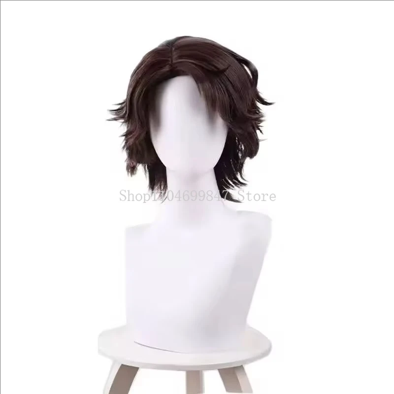 

Black Brown Marionette Cosplay Wig Anti-Curl Hair Top Shape Rose Full Head Cover Hallowee Party Anime Realistic Extensions