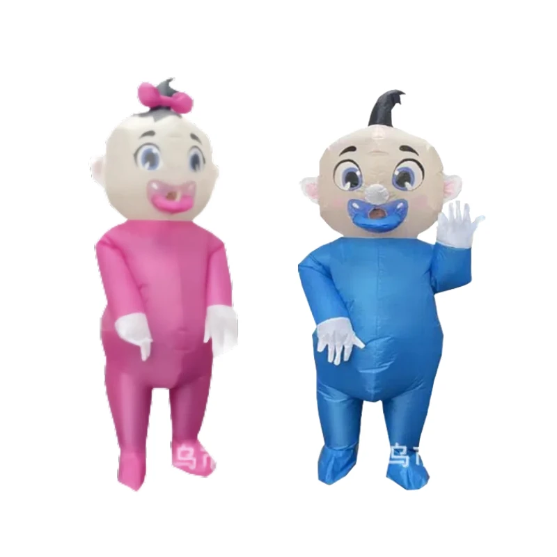 

Giant Baby Inflatable Costume Blue Boysand Pink Girls Cosplay Adult Suits Halloween Gender Reveal Party Funny Performance Outfit