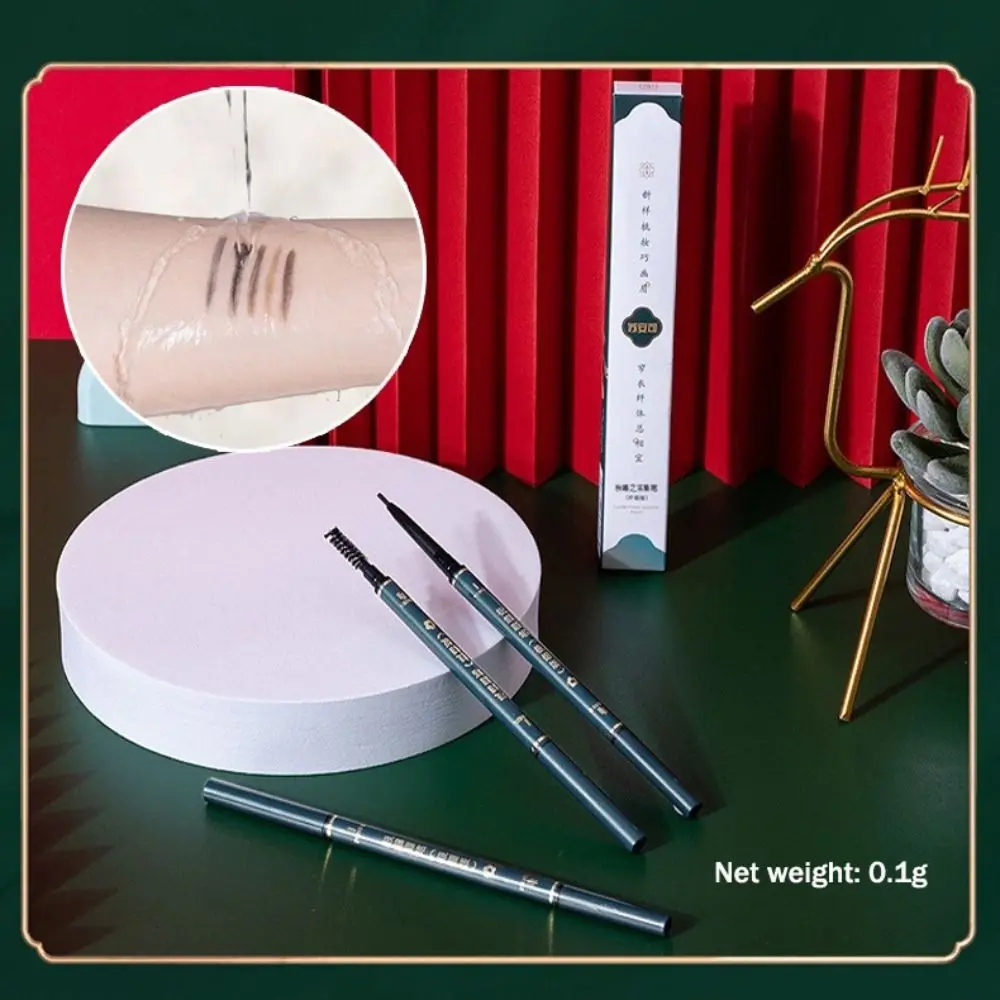Neuer wasserdichter Augenbrauenstift, langlebiger grüner Augen-Make-up-Stift, schweißbeständiger Retro-Augenbrauenstift für Anfänger