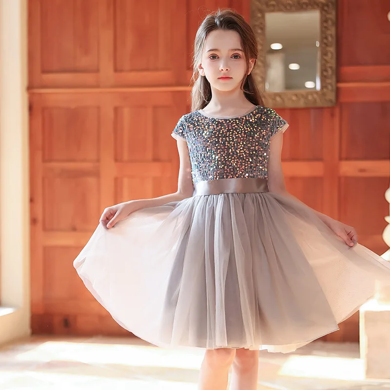 Girls' Formal Dress, High-end Children's Piano Performance Spring and Summer Girls' Birthday Runway Performance Dress