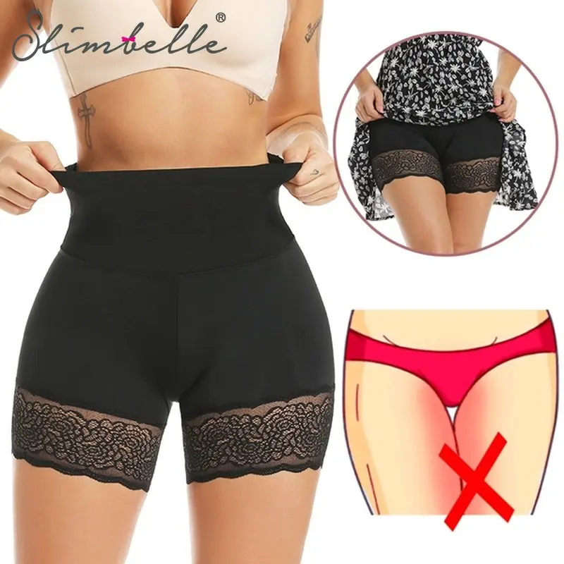 Womens High Waist Body Shaper Safety Slimming Pants with Lace Tummy Control Shapewera Seamless Hip Lifting Panties