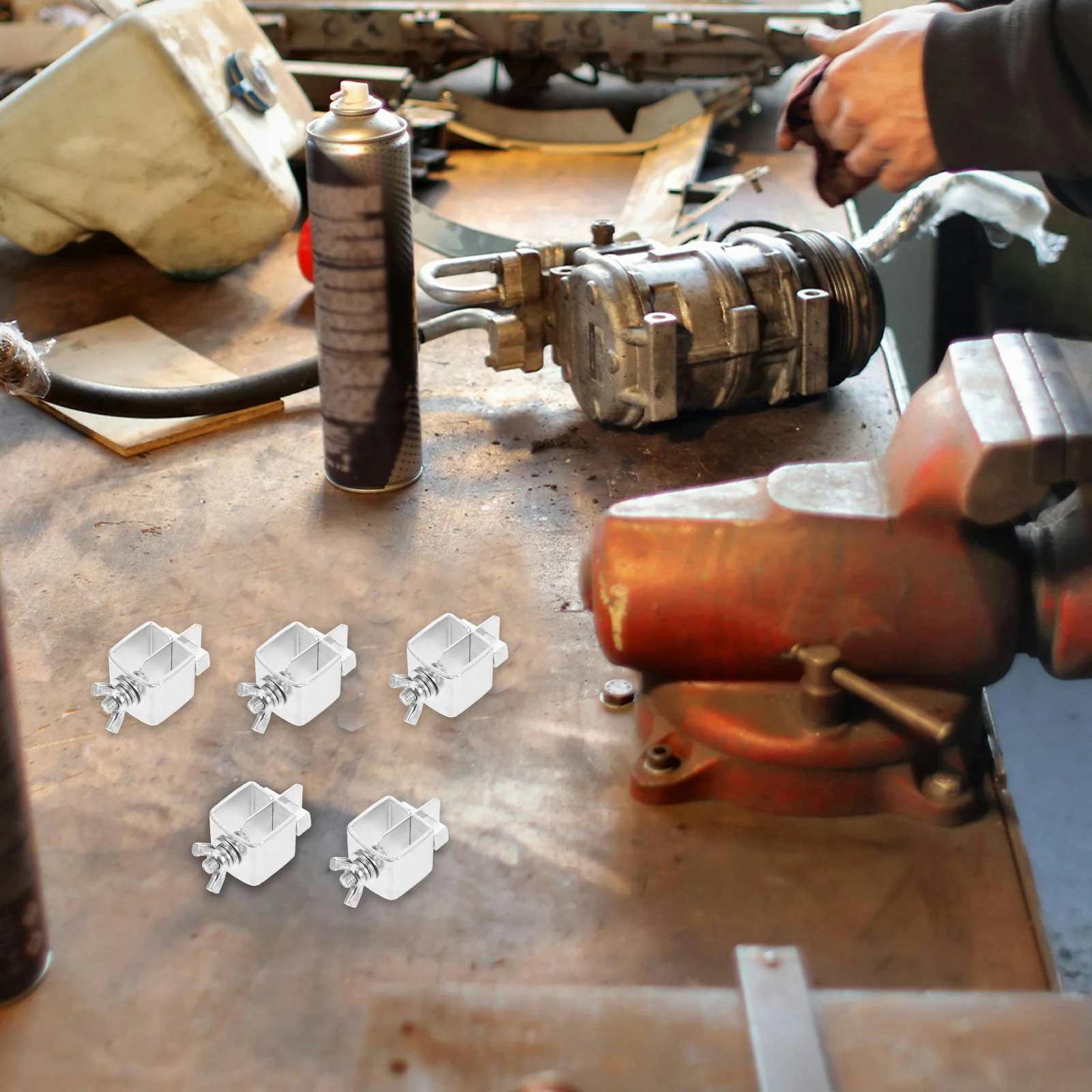 

8Pcs Butt Welding Clamps Carbon Steel Auto Body Panel Clamps Sheet Metal Clamp Welding Accessories for Car Truck