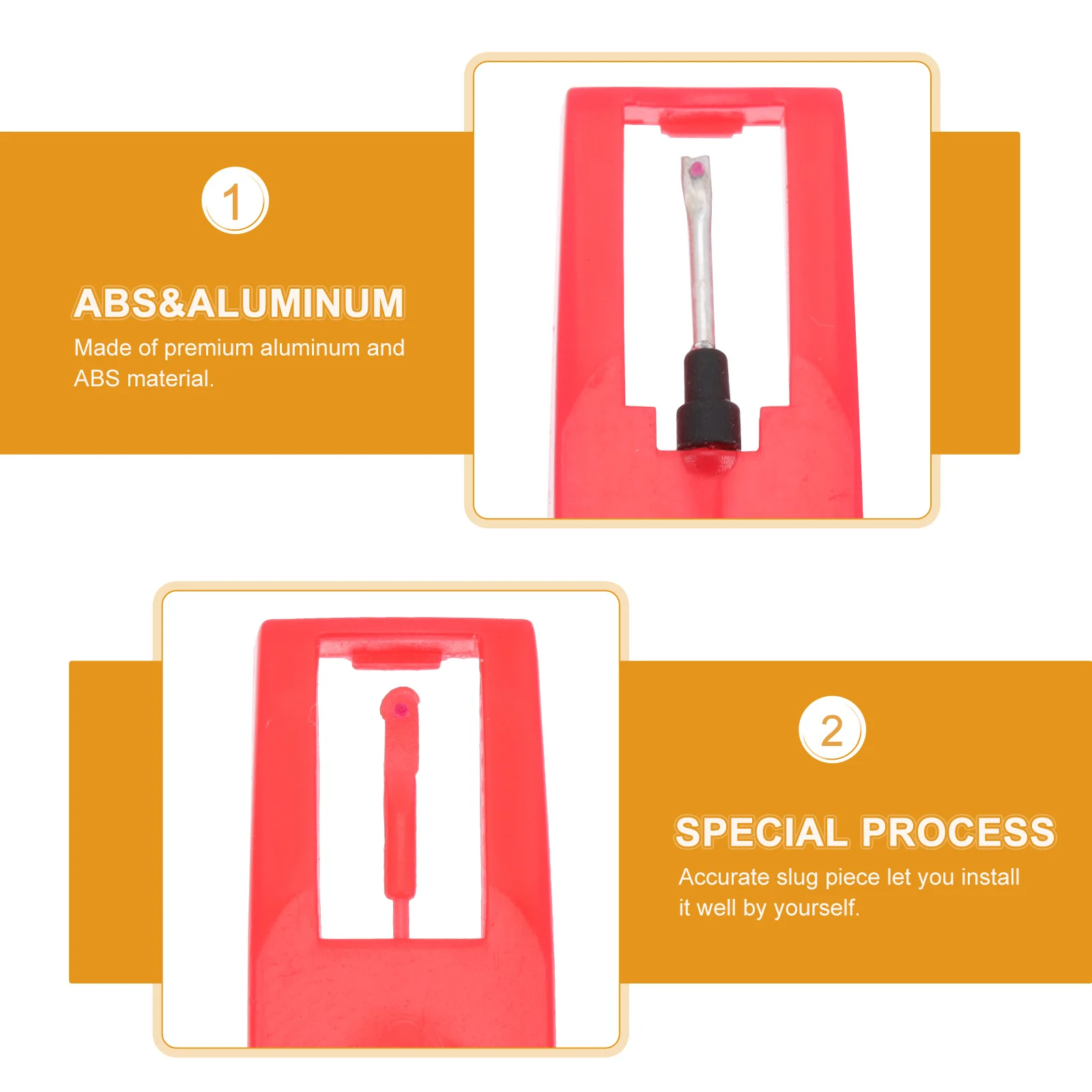 

10Pcs Turntable Styluses Aluminum Record Player Needle Replacement for Gramophone Vinyl Playback Pickup Stylus Needle