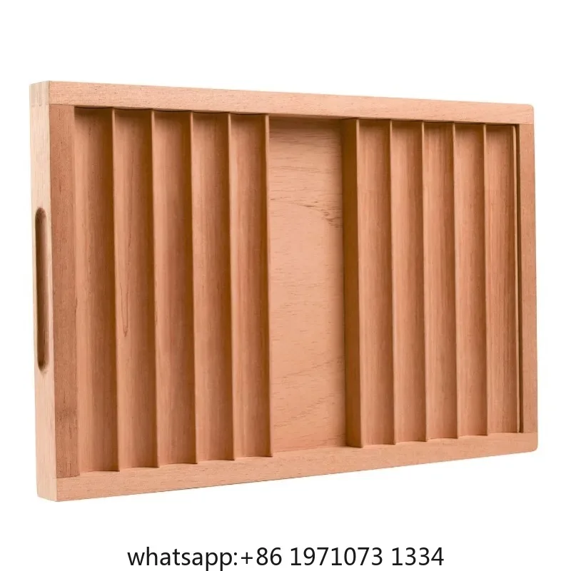 Grey Bar Tray Double Cedar Log Accessories Storage Tray Portable Tray Display Box