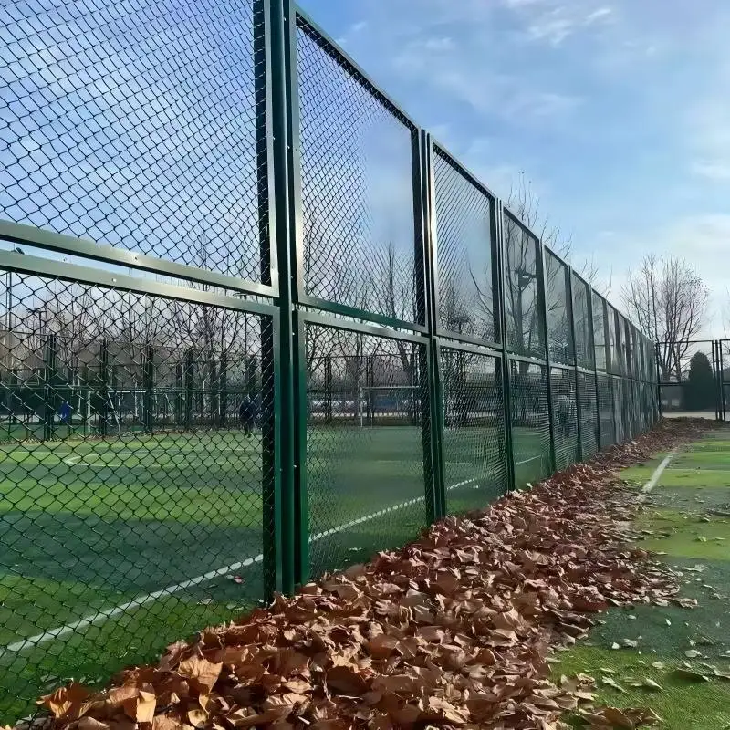 Custom.Factory سياج مجال رياضي قابل للتخصيص، شبكة منسوجة مرنة، درابزين ملعب كرة السلة 10ft 2.0mm Meta #5