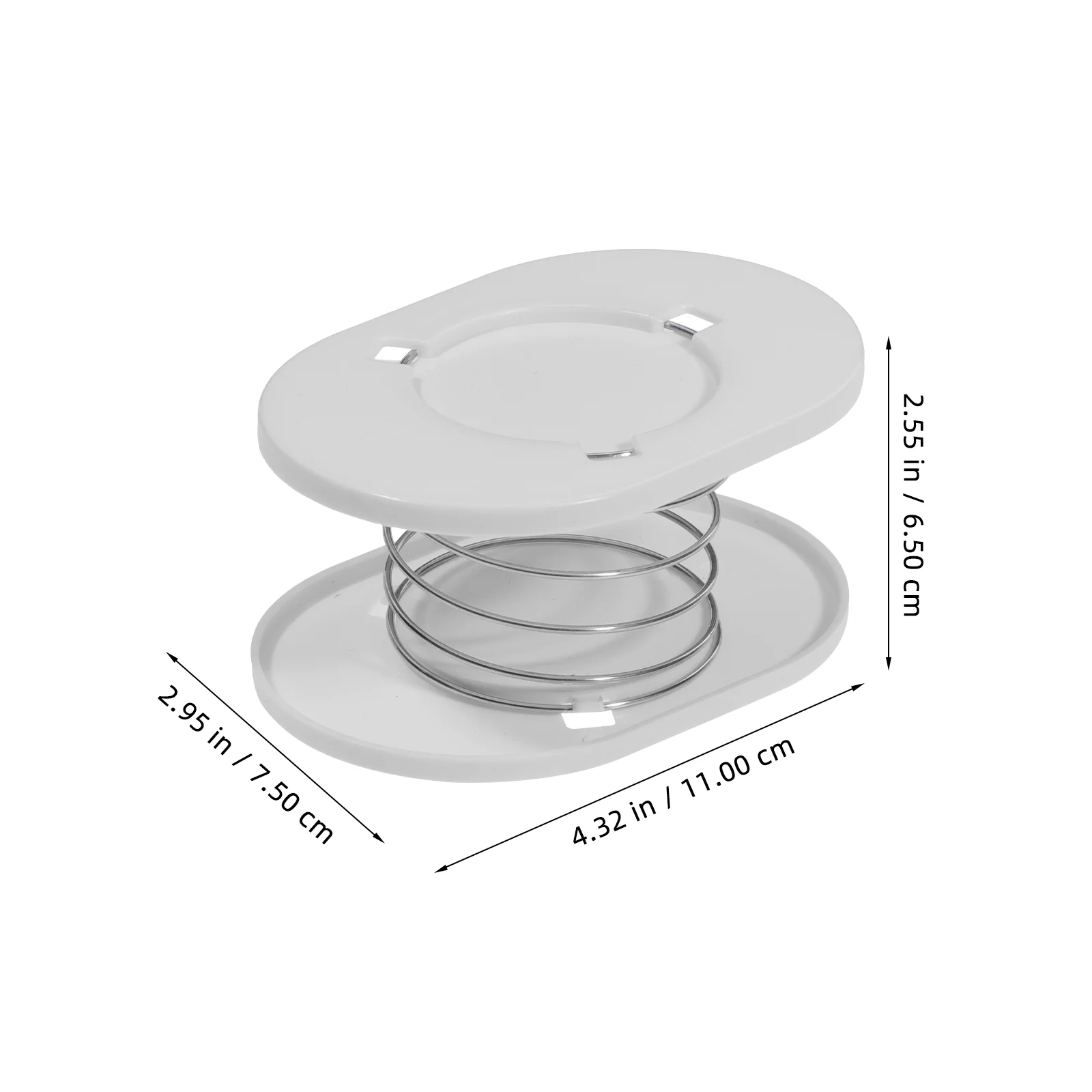 Support élastique pour boîte à mouchoirs, 2 pièces, Support à ressort blanc pour cuisine et bureau