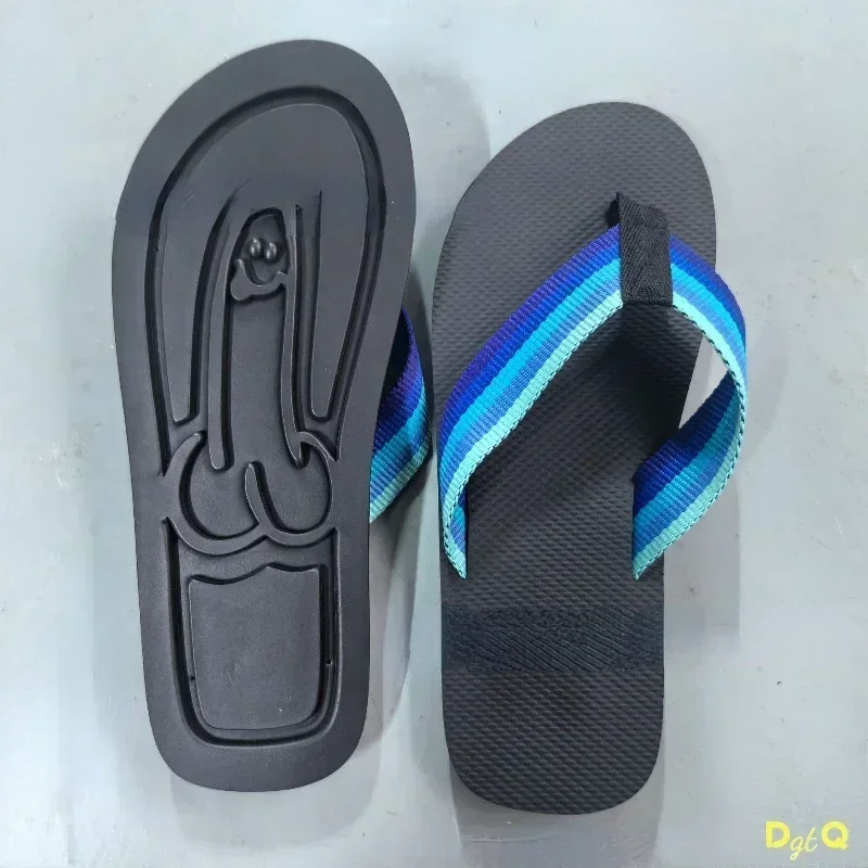 Chanclas de pene ocultas para hombre, zapatillas creativas de parodia, sandalias antideslizantes cómodas para la playa, chanclas de verano