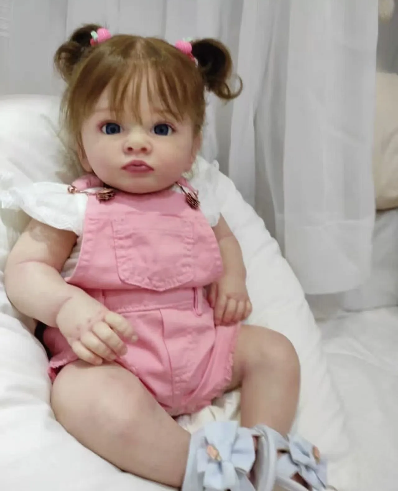 24in  Fully Assembled Reborn Baby Dolls Toddler Girl Rooted Hair Painted Gift Rebornlove