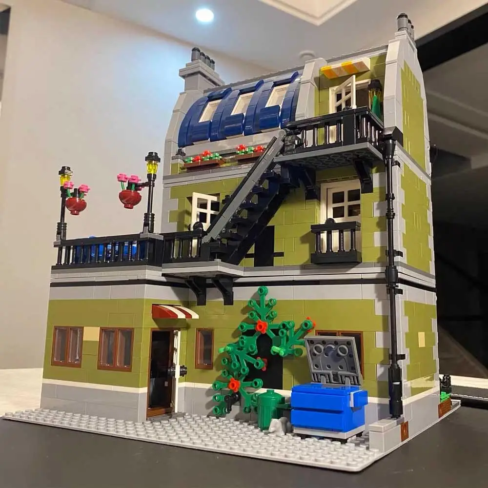 2418 pièces créatif Expert modulaire Street View romantique Parisian Restaurant 15010 blocs de construction jouets compatibles avec le modèle