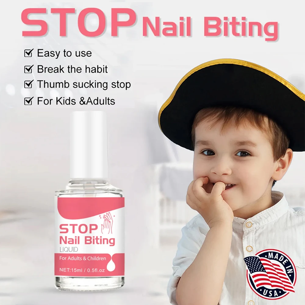 

Жидкость от обгрызания ногтей для детей, 15 мл, особо горькая, предотвращает обгрызание, помогает избавиться от привычки к обгрызанию пальцев.