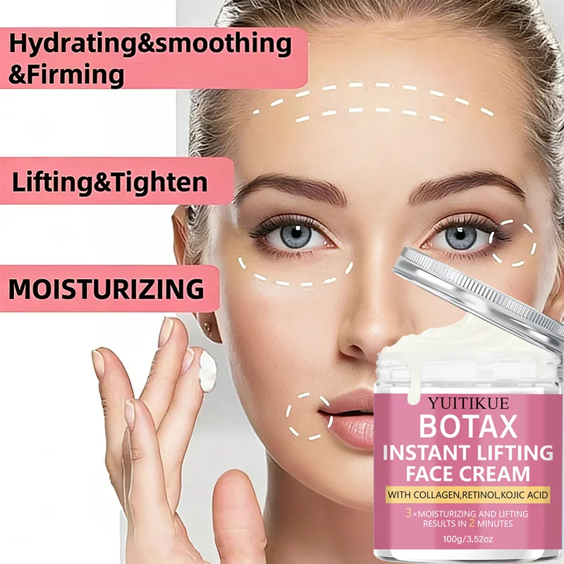 YUITIKUE BOTAX Face Cream Instant Lifting Collagen Retinol Kojic Acid Hydrating Smoothing Texture