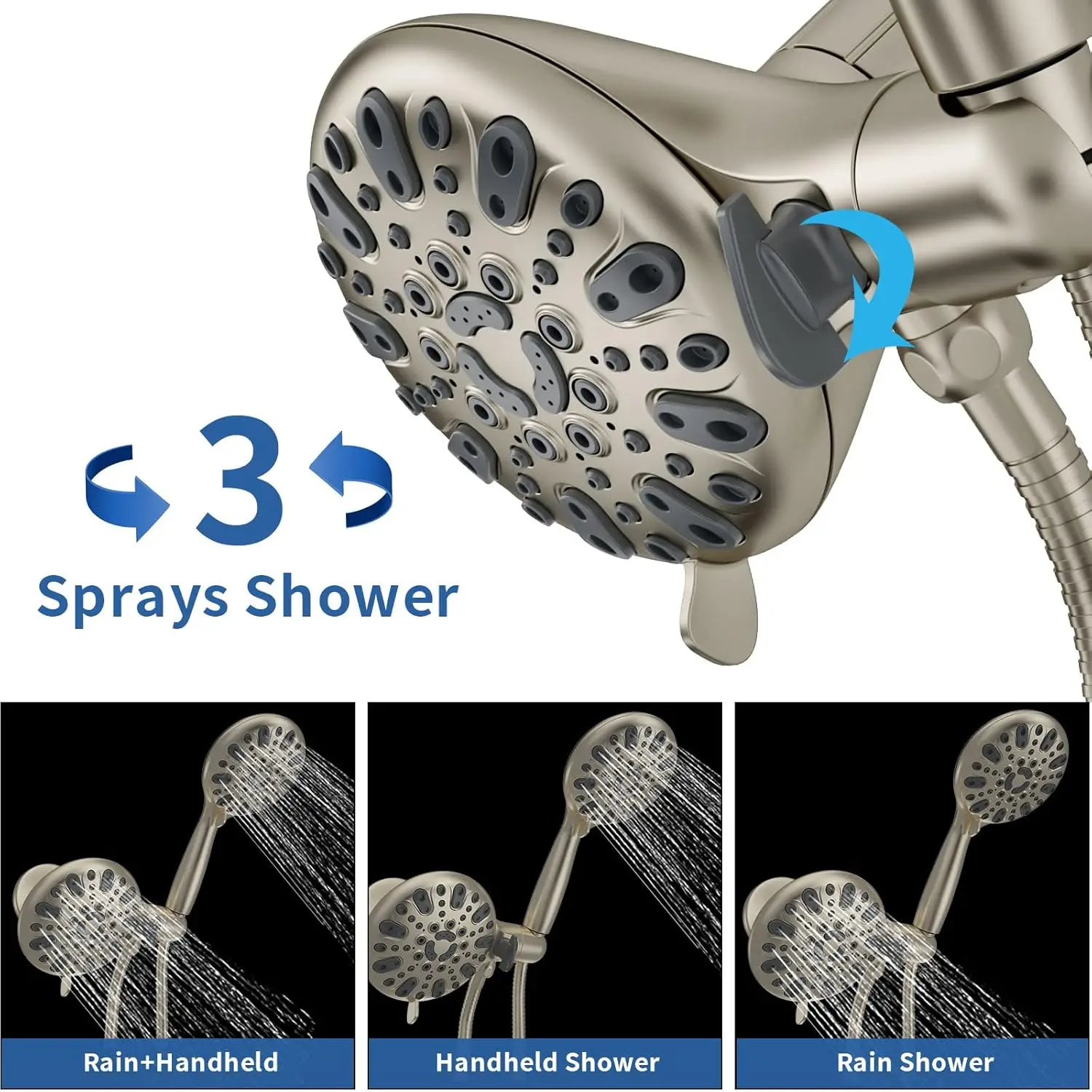 Tub Shower Faucet Set with Valve, Bathtub Shower Faucet Set with Handheld Spray