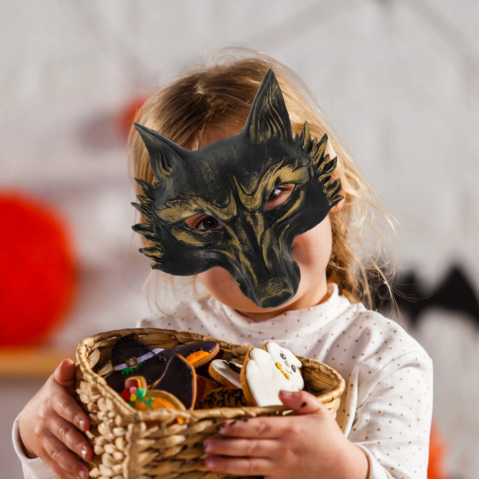 

Alasum Halloween Half Face Mask Realistic Animal Cosplay Party Performance PU Foam Dress Up