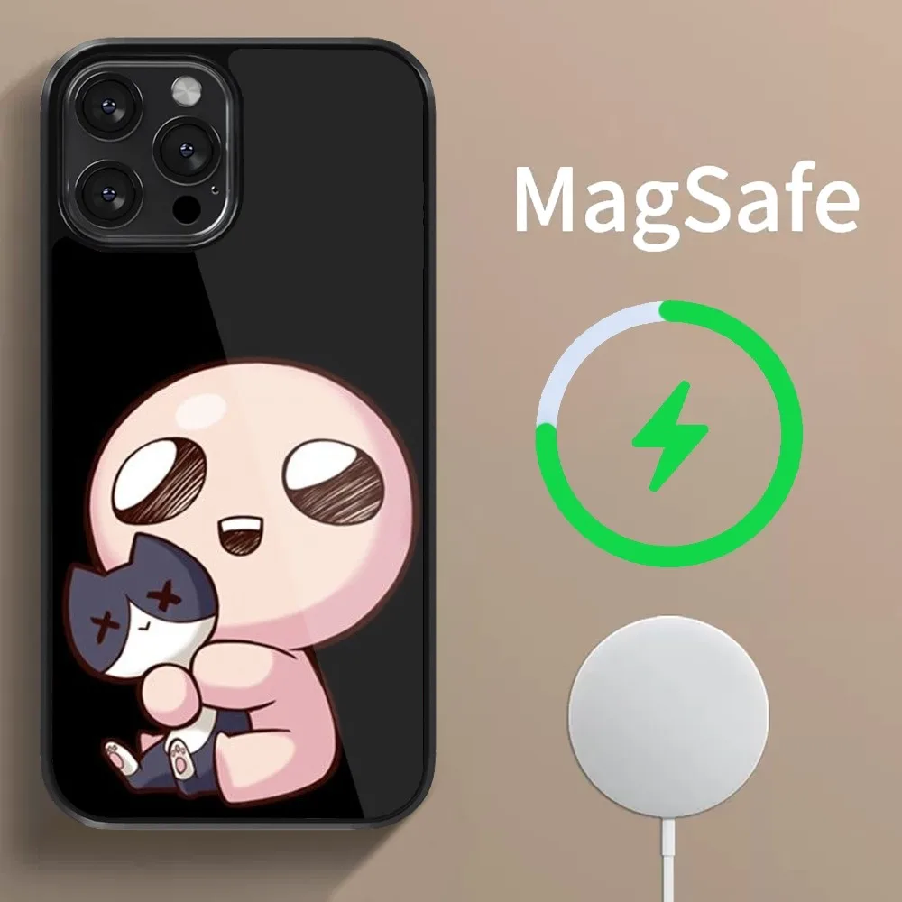 Game The Binding of Isaac Phone Case For iPhone 15 14 13 12 11 Pro Max Plus Mini Magsafe Magnetic Black Cover