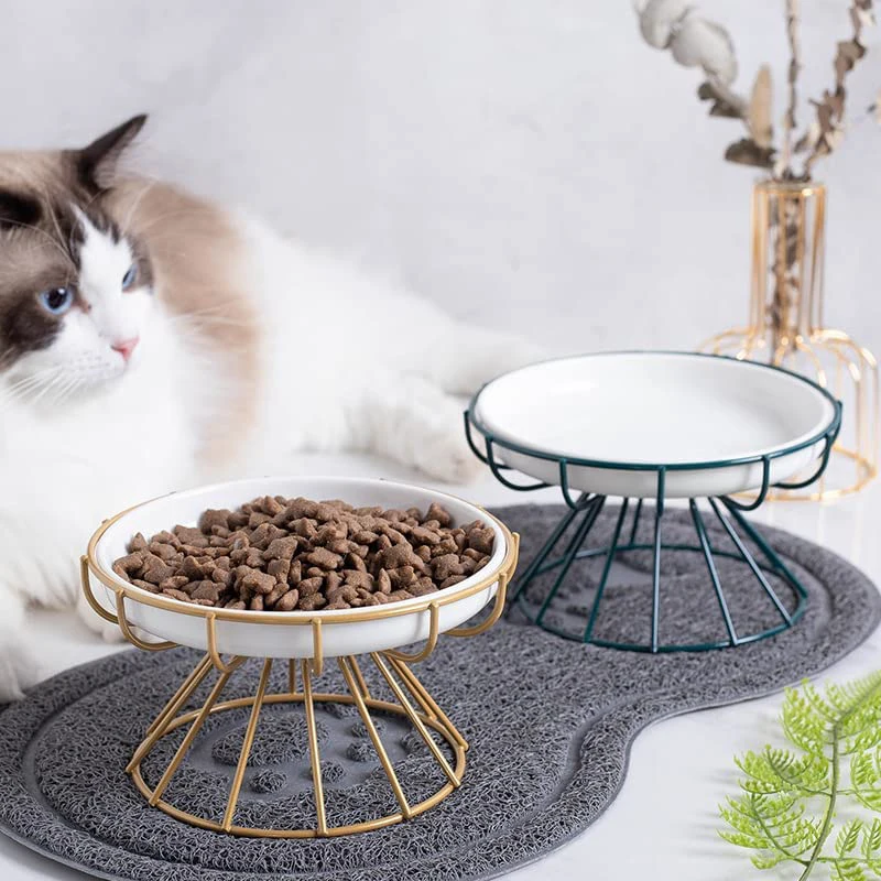 

Pet Ceramic Bowl Nordic Cat Ceramic Cat Food Rack Canned High Foot Snack Plate Anti-cervical Reinforcement Dog Bowl For Pets