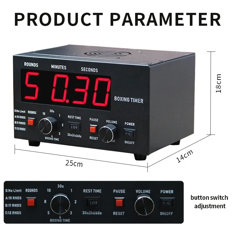 CHEETIE CP40 Professional Classic Digital Boxing Interval Gym Timer For Muay Thai Mma Kickboxing Martial Arts