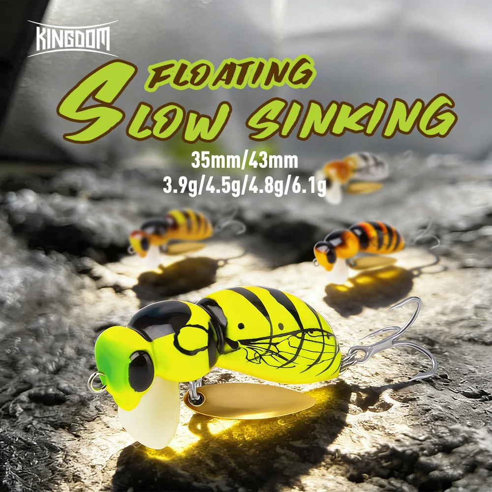 Kingdom Wasp Minnow - Isca de Pesca Flutuante para Bass