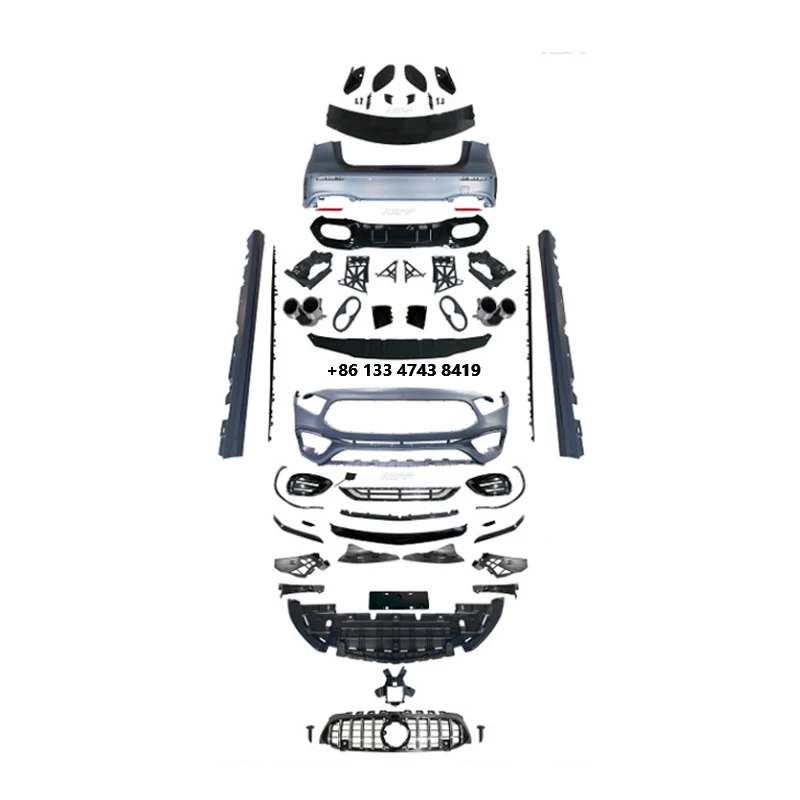 

2019 W177 A45 hatchback car full body kit front bumper rear bumper side skirt roof spoiler kit body kit