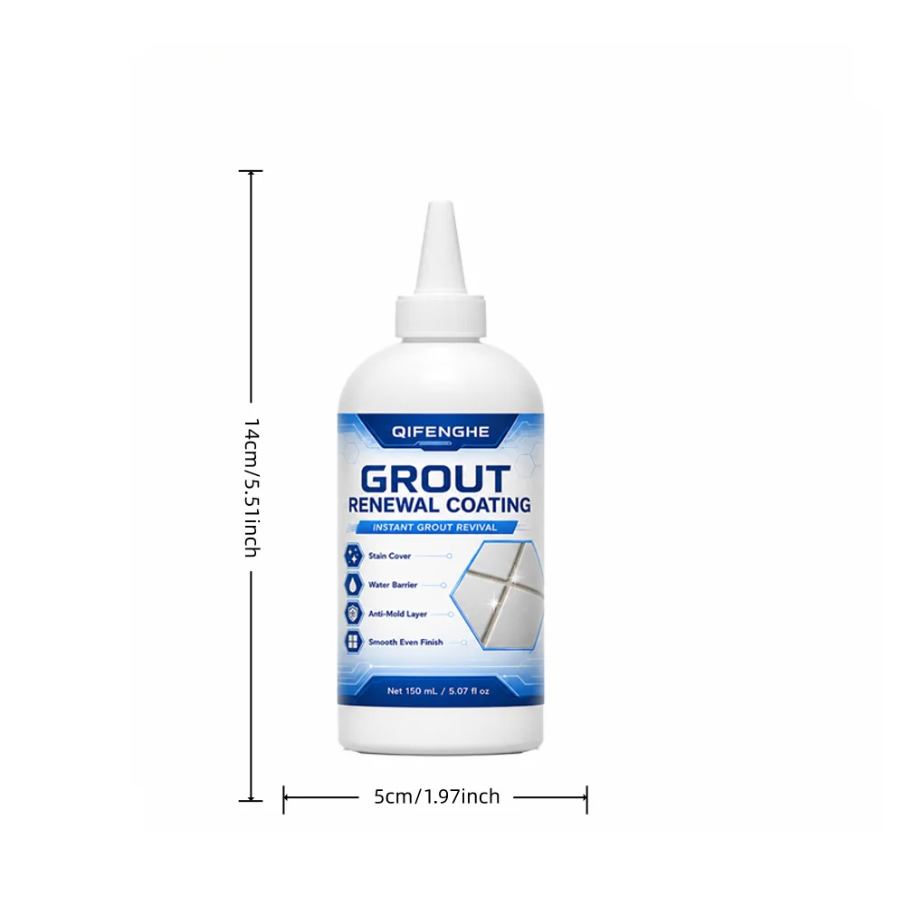 Tile Grout Repair Agent 150ml Precision Applicator Waterproof Anti Mildew Sealant for Yellow Black Dirty Kitchen Bathroom Gaps