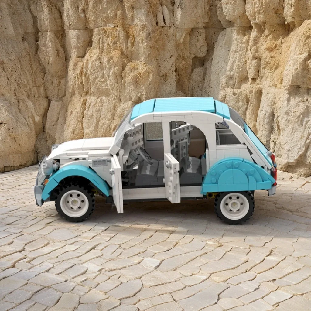 

760 шт. Citroënes 2CV Долли Классический французский автомобиль на заказ MOC Creation Строительные блокиИгрушки Игрушка в подарок