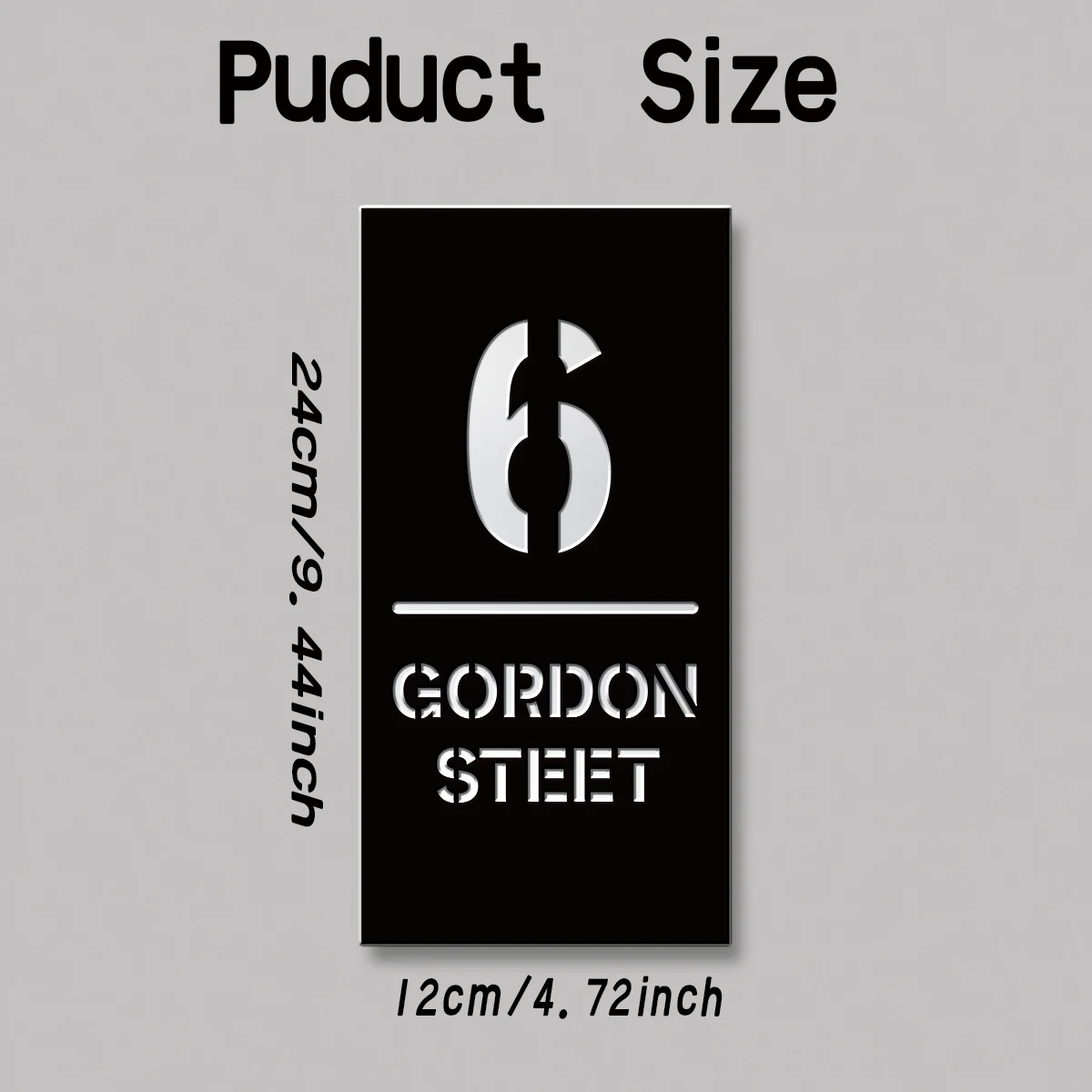 1pc Custom Number& Text  Acrylic Double Layer House Number Sign, Address Door Number, for Home, Apartment, Mailbox Decor
