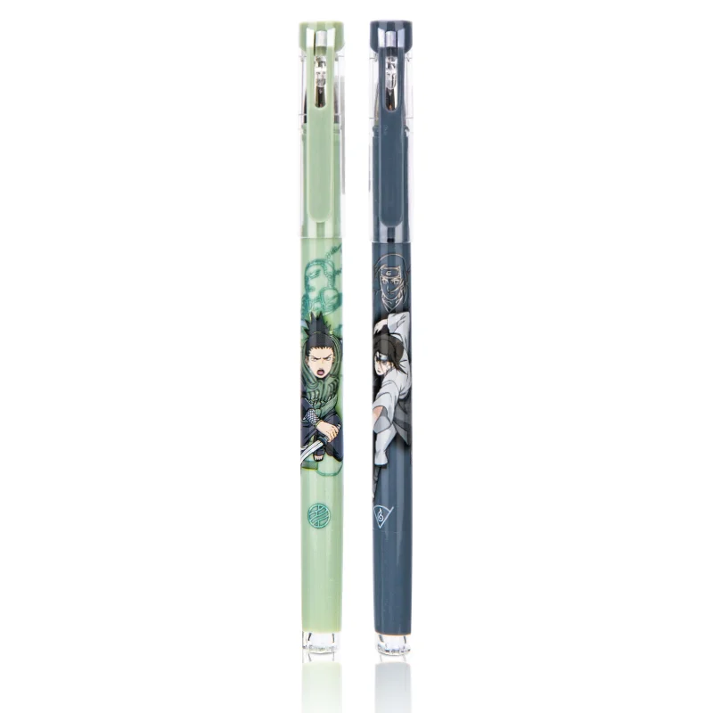 

2Pcs Deli A593 Naruto Student Neutral Pen 0.5mm Full Needle Tube Gel Pens Black Ink Supplies School Office Stationery