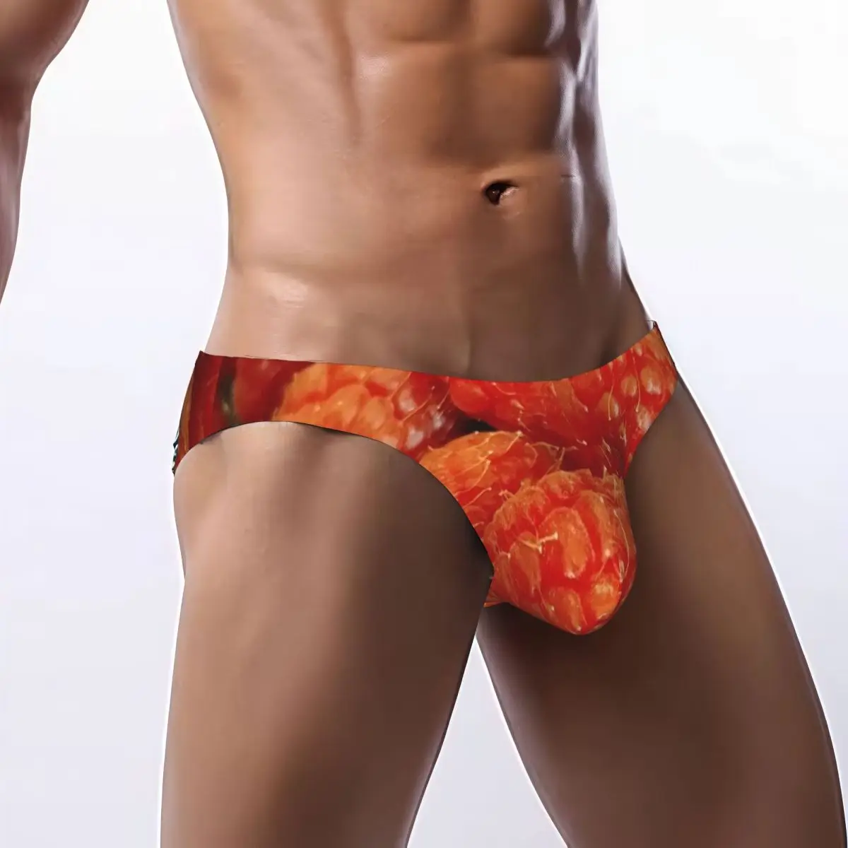 Men's Panties Full Frame Shot Strawberries Man Briefs Sexy Underwear Male Bikini Underpants High Quality