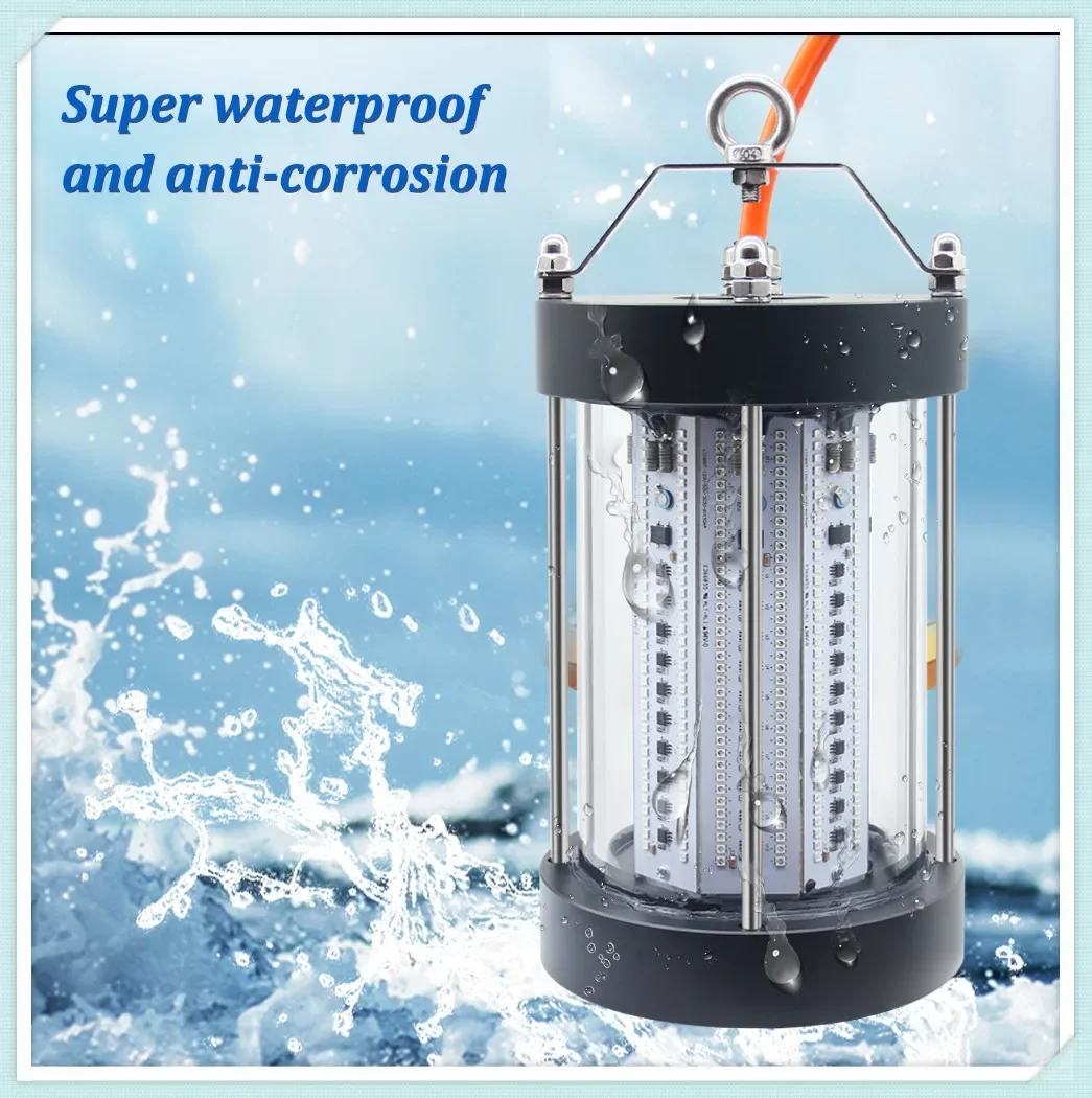 Higher Power IP68 Underwater Led Fishing Lamp 500W 1000W 2000W 3000W-6000W Fish Attracting Light Fish Light Led Lure Fishing