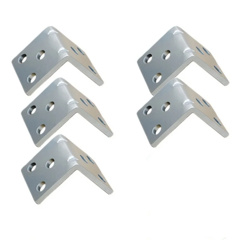 5 pieces of thick angle brackets, in silver and black, 90-degree right-angle fixers, multi-functional L-shaped angle iron