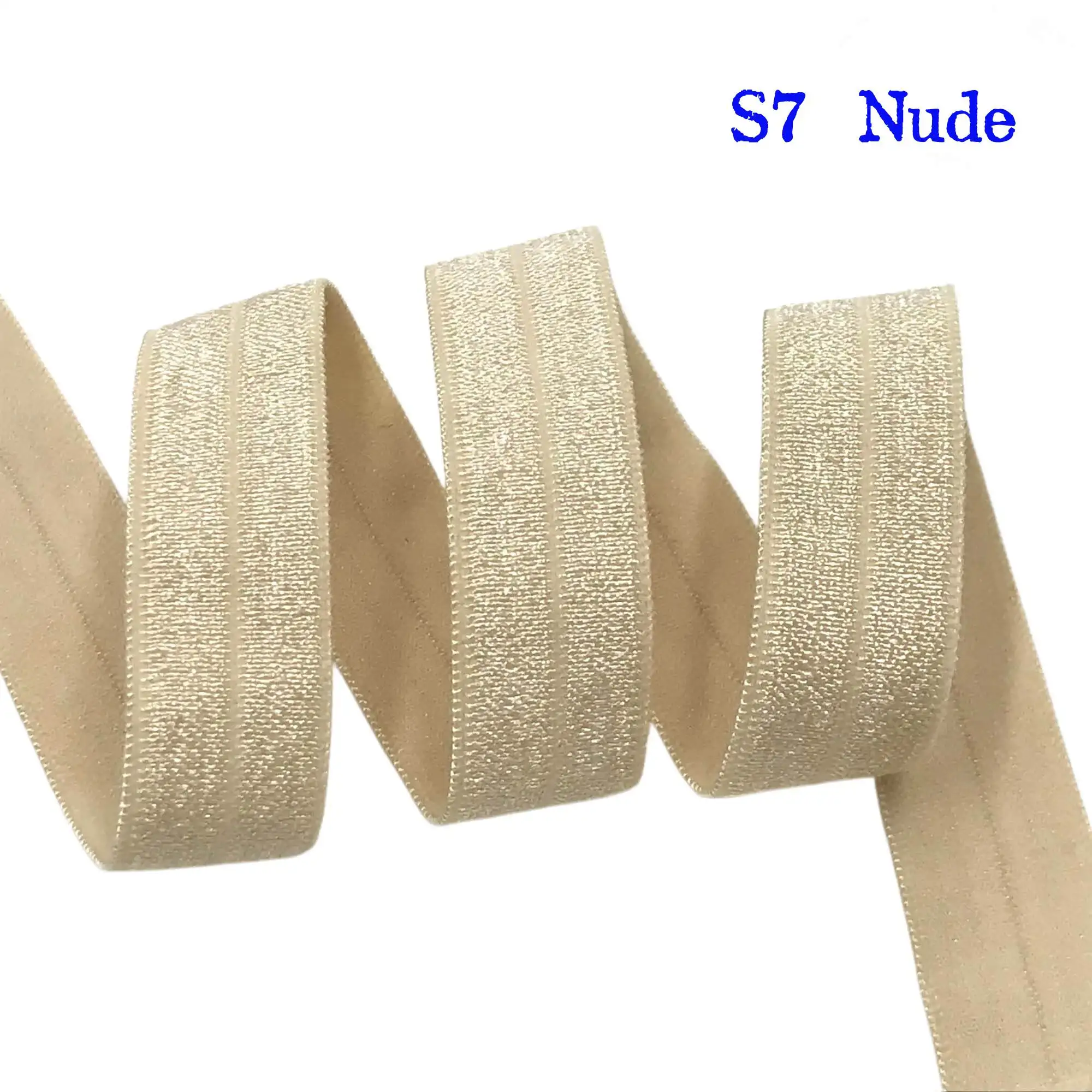 5/8 Zoll Mehrfarbiges Einfarbiges Faltbares Elastikband (FOE) für Mädchen-Haargummis, Armbänder, DIY Handgemachte Haaraccessoires – Detail 14
