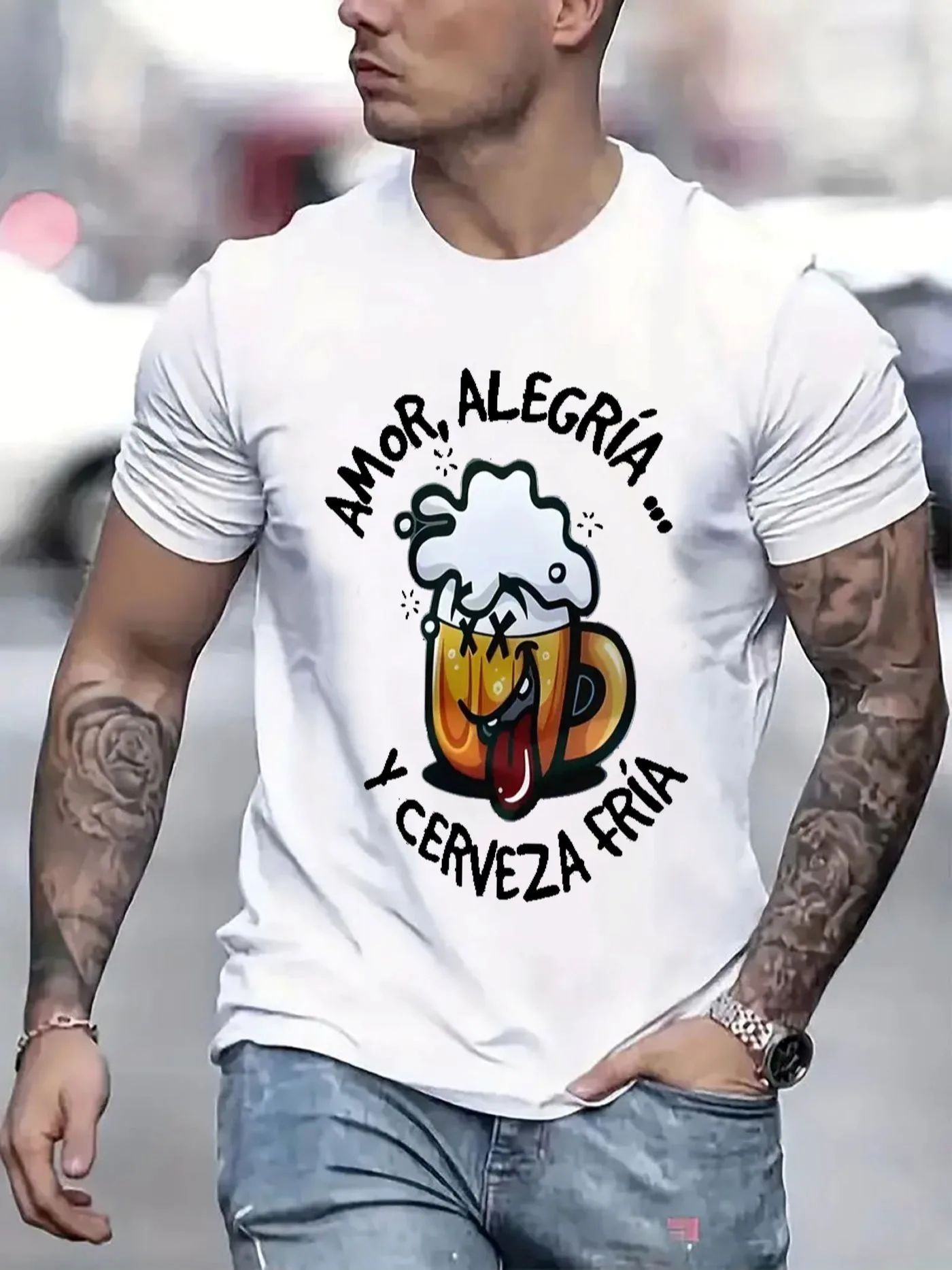 Men Casual Short Sleeve Tee 1 Pcs 100% Heavy Cotton - Comfortable Crew Neck, Soft Adorable Tees Tops
