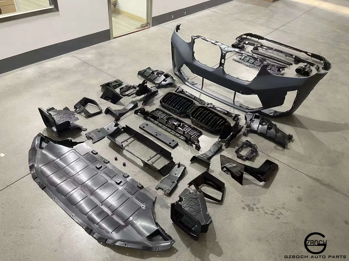 عالية الجودة G01 طقم الجسم لسيارات BMW X3 G01 2022 + إلى X3M F97 المصد الأمامي شفة ممتصة للصدمات الخلفية سيارة الناشرون العادم نصائح X3M Bodykit