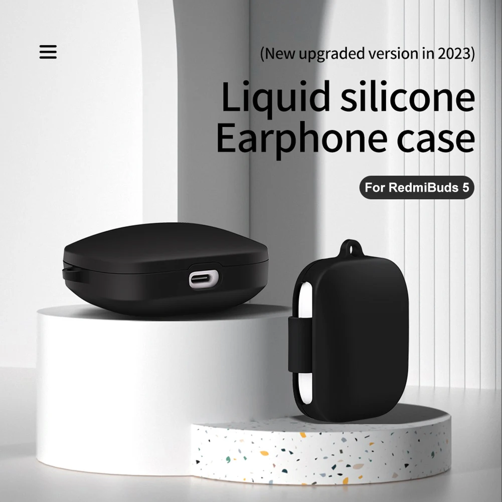 Силиконовые наушники с защитным рукавом, противоударные беспроводные наушники, противоударный чехол с карабином для Redmi Buds 5