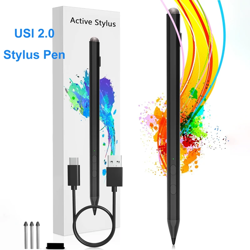 

USI 2.0 Stylus Pen for Chromebook Lenovo/Acer/Asus/Amazon Max11/Google Pixel Tablet 4096 Sensitivity for HP Duet