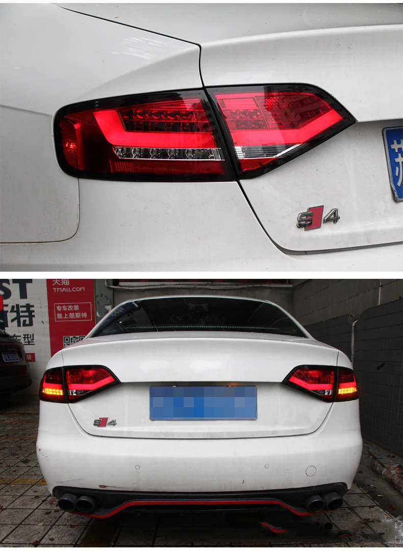 Car LED Taillight Assembly For Audi A4L 2009-2012 Streamer Turn Signal Indicator Rear Lamp Brake Reverse Parking Running Light