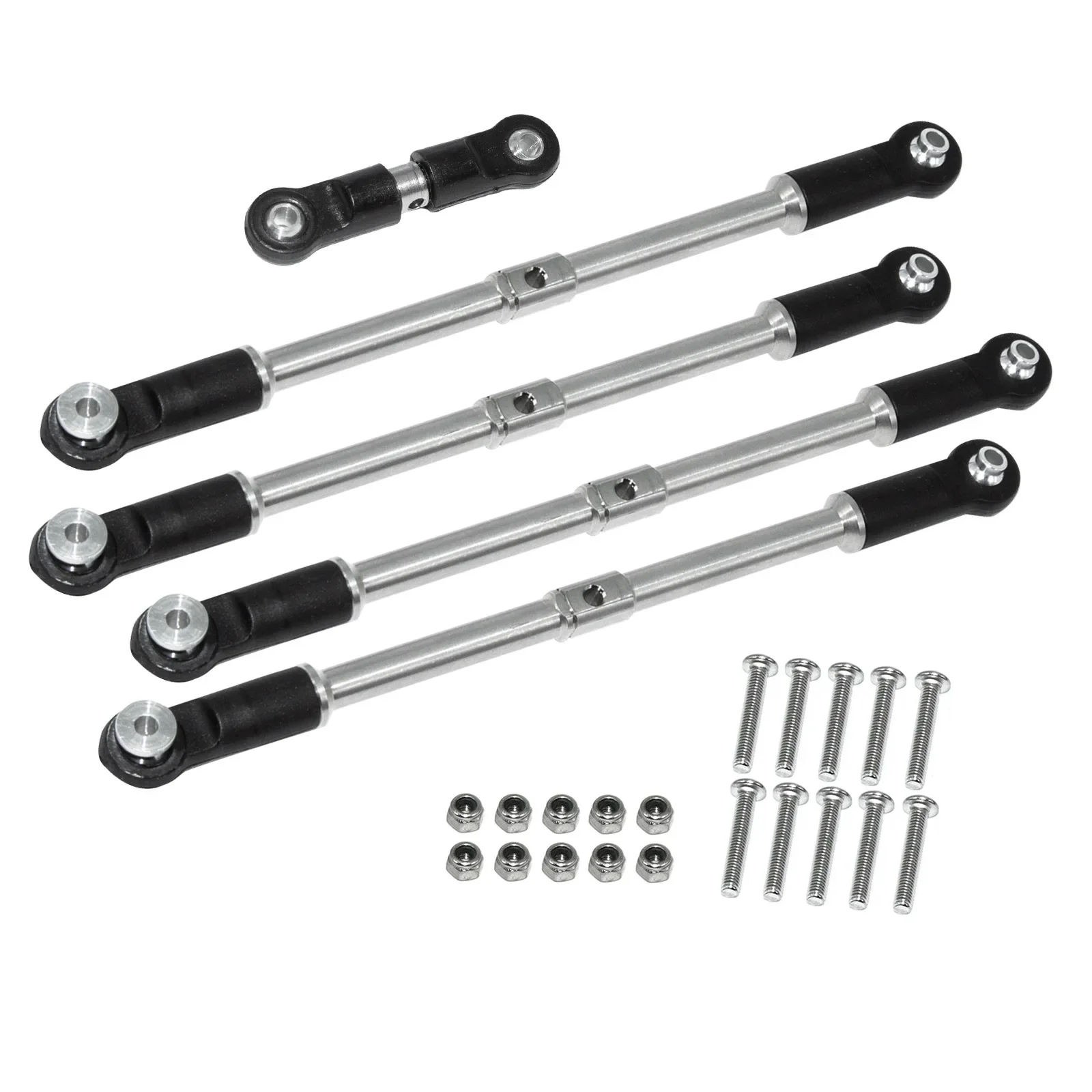 5 pz Tenditori In Acciaio Camber Link Toe Link Set Collegamento per Arrma 1/8 Karton Outcast 1/7 BIG ROCK Parti di Aggiornamento Accessori