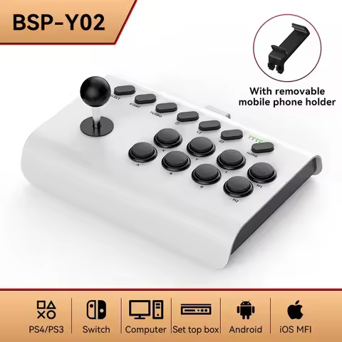 BSP-Y02 For switch OLED For PS3/PS4 Arcade game rocker Bluetooth Wireless Wired Controller for TV PC IOS Android Steam Joystick