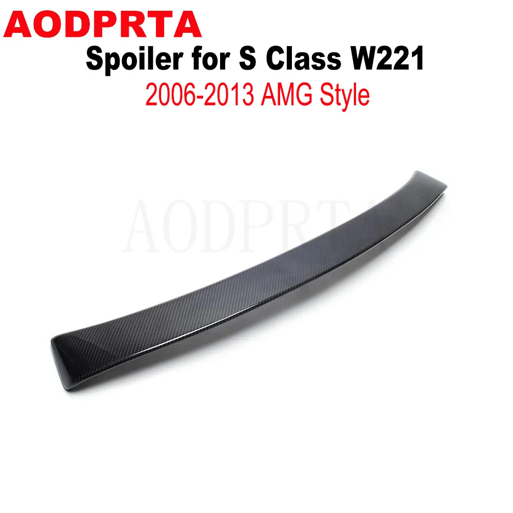 Real Carbon Fiber Spoiler Wings Trunk for Mercedes S Class W221 2006-2013 S280 S300 S320