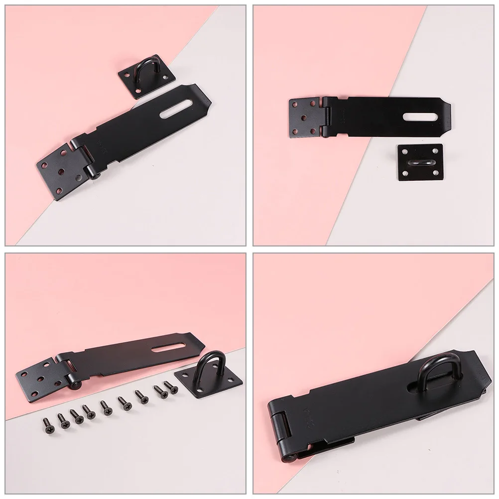 

Thickened Stainless Steel Door Latch Durable Hasp Lock Safe Security for Garage Home Office Padlock Locking Slide Latch