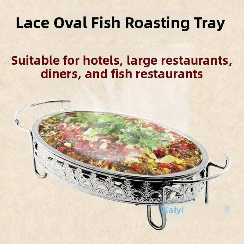 

Commercial grilled fish plate Oval baking tray Alcohol heater Egg shaped heating Simple fish plates Dinner plate Fish grill