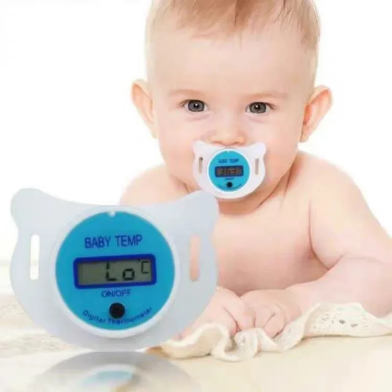 Baby pacifier safe material digital thermometer for baby soft medical silicone material easy measure  temperature