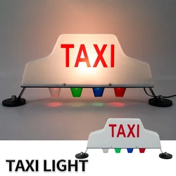 New 12V DC Roof Waterproof Top Sign Cab Lamp Light Signal Lamp Roof Top Sign Strong Magnetic LED Color 21W TAXI Light Universal