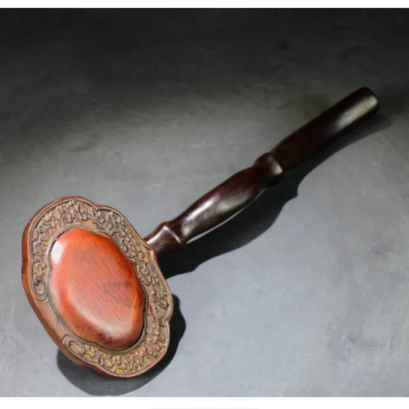 Vintage Carved Wood Ruyi - Antique Style Woodcraft, Traditional Oriental Ornament & Home Desktop Auspicious Ornaments