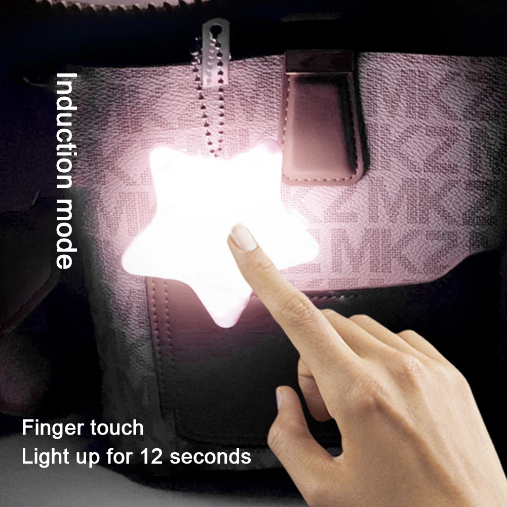 1-3PCS LED Handtas Licht Portemonnee Hart Lamp Automatische Sensor Touch Motion Geactiveerde Tas Nachtlampje Beste Cadeaus voor Vrouwen Meisjes
