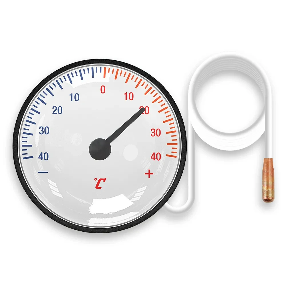 For Dial Thermometer With 1.44m Capillary Tube Brass Probe 0-120C For Water Oil Fish Tank Pool For Refrigerator Temperature Gaug